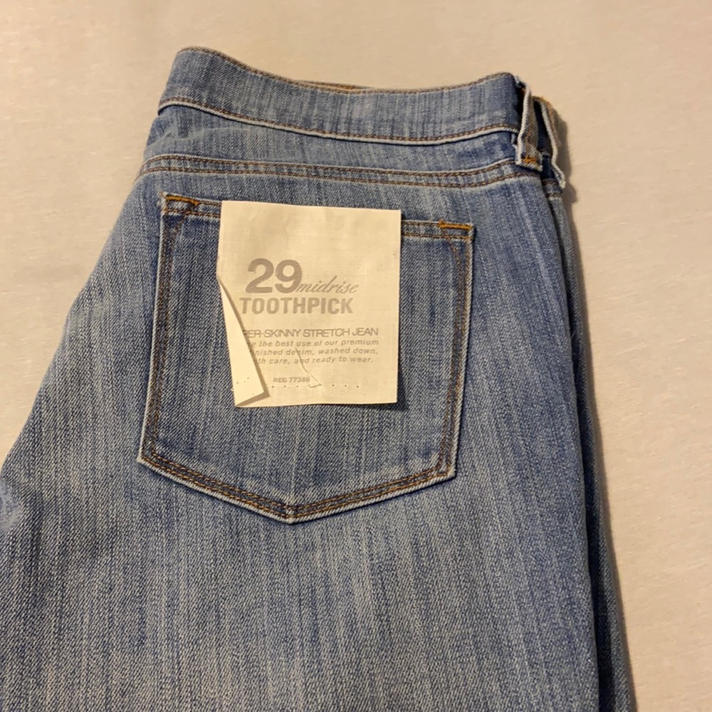 J-Crew Mid-Rise Toothpick Jeans